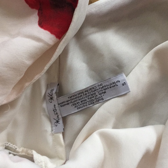 REVOLVE WINSTON WHITE BRAND BODYCON RED FLORAL RUFFLE DEEP V BOHO ROMPER S - Picture 7 of 15